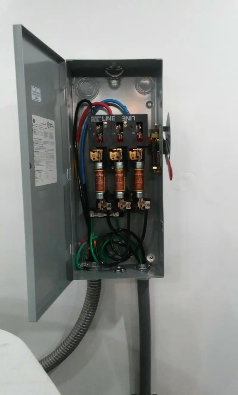 Three-phase disconnect switch installed for Electrical Wiring & Rewiring in Raleigh