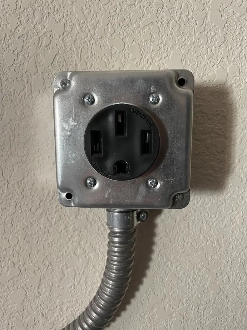 NEMA 14-50 outlet installed for Smart Home Electrical in Raleigh